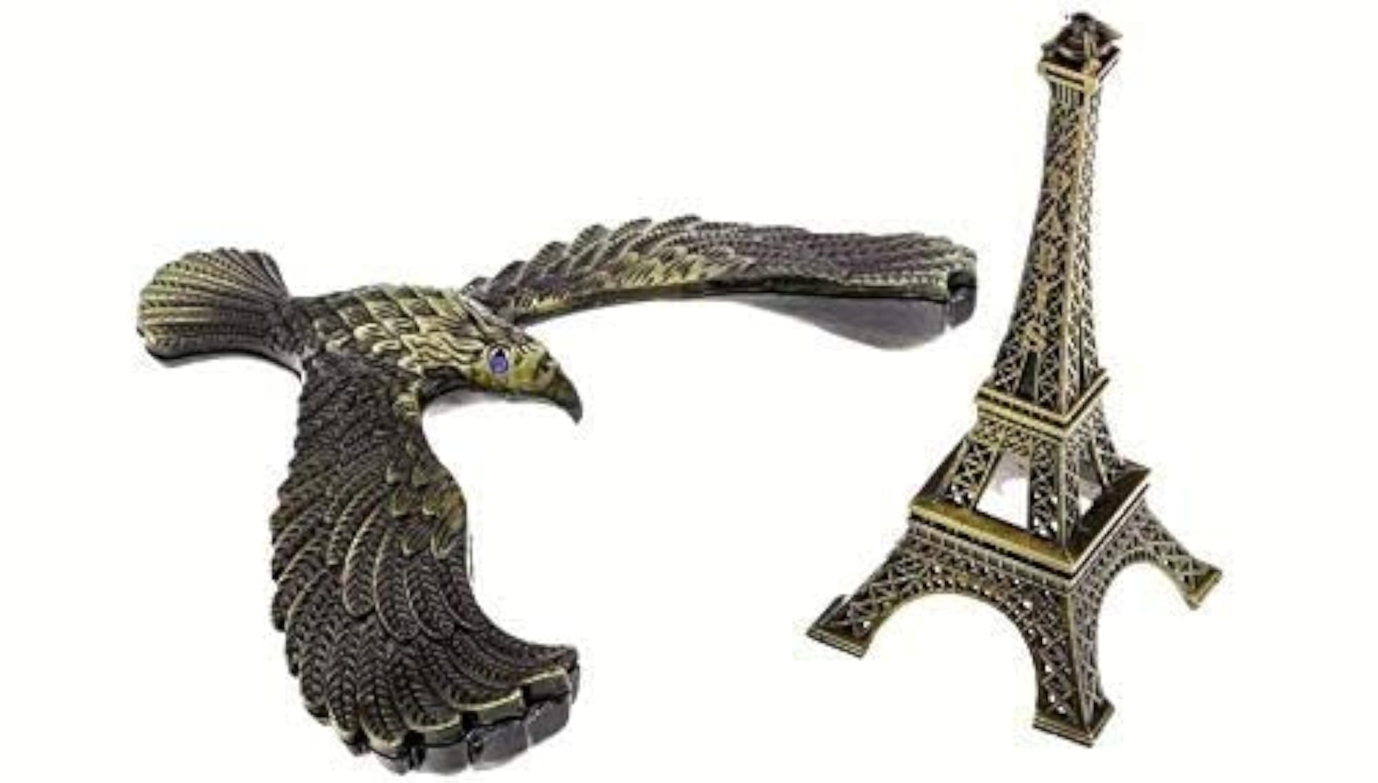 Metal Balance Bird & Eiffel Tower Tabletop Decoration